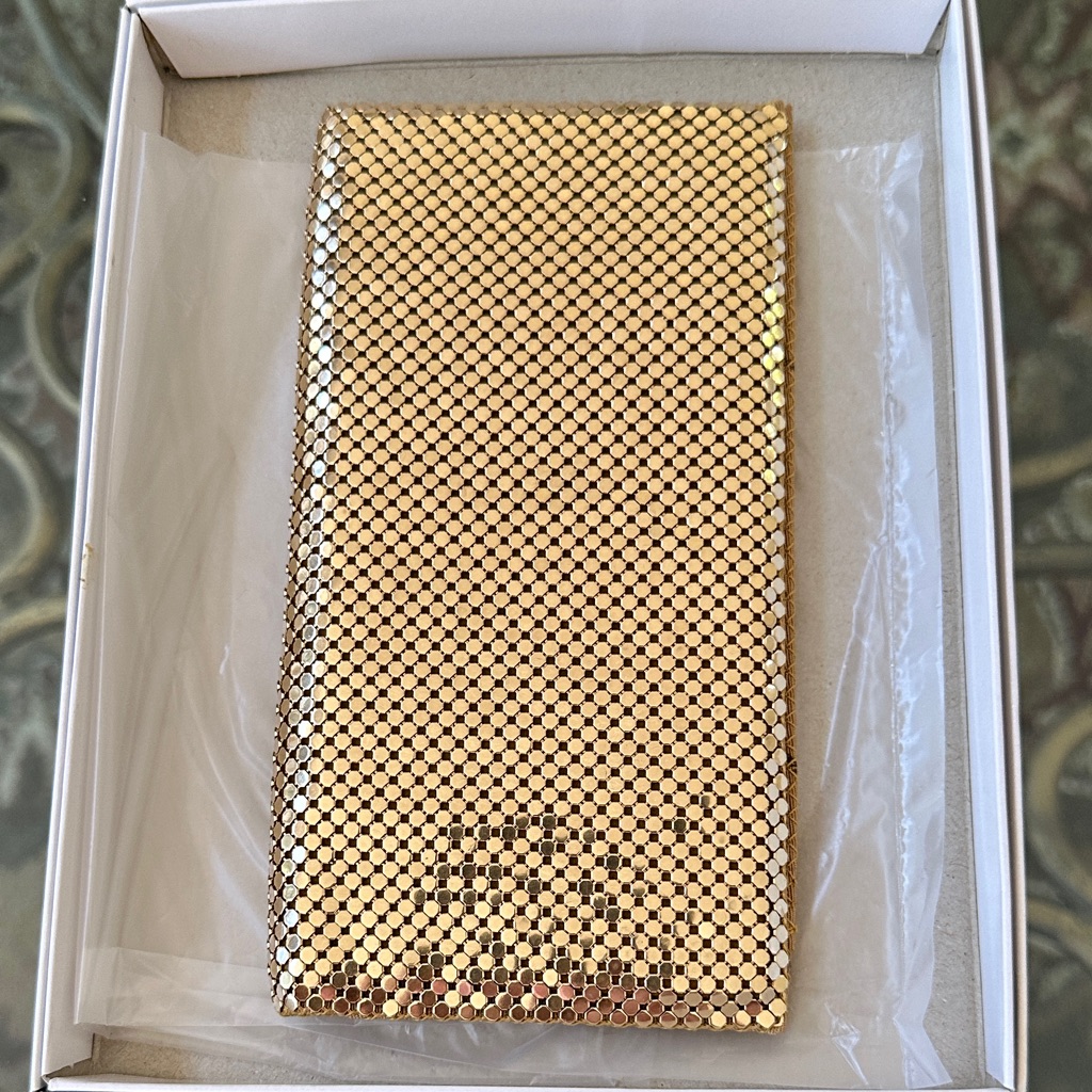 Whiting And Davis New Gold Mesh Compact Check Book